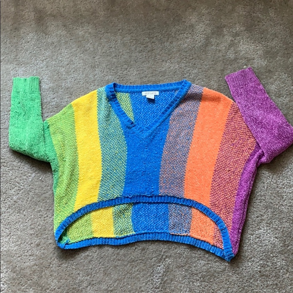 Colorful knit sweater